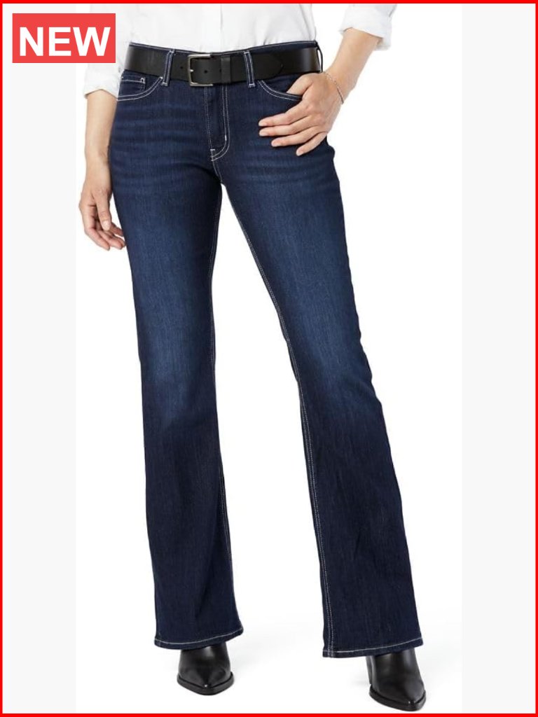 Womens True Boot Jeans MidRise Stretch Denim Bootcut 32 Inseam
